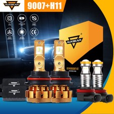 For Nissan Frontier 2005-2017 AUXBEAM 9007 H11 Canbus LED Headlight Bulbs 6000K
