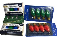 Lot/20 Replacement Bulbs C-9 C-9 1/4 Outdoor Multi-Color 7W 120V Christmas
