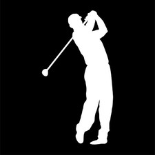 Golf Player Vinyl Decal Car Window Laptop Golfer Sticker