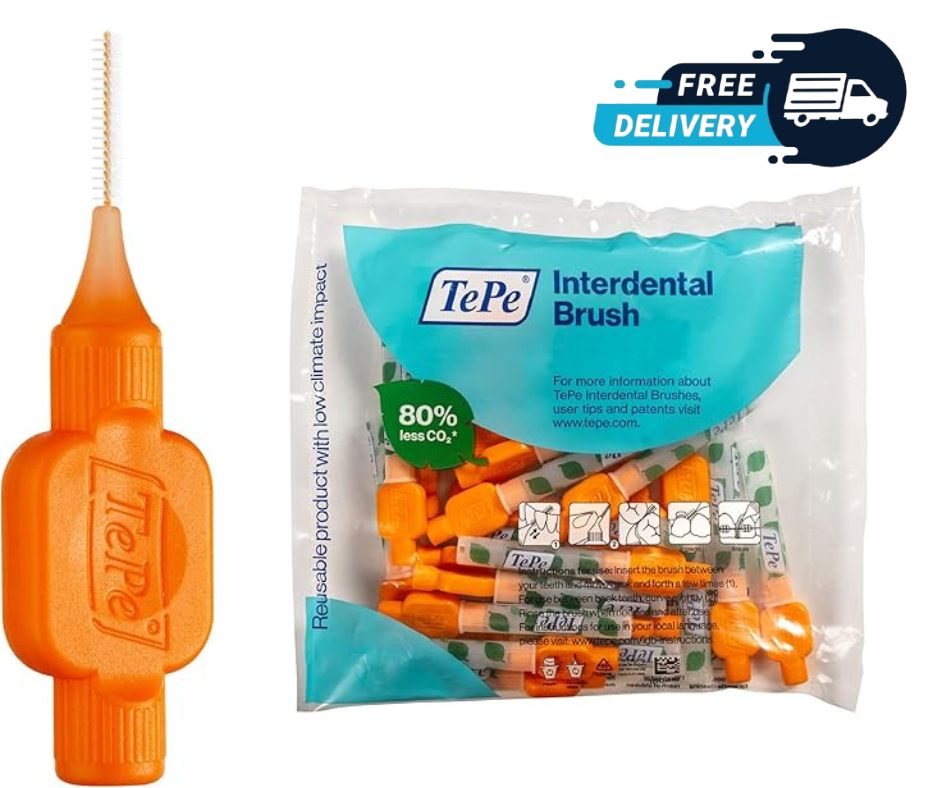 TePe Original Interdental Brushes - Orange 0.45mm (Pack of 25) – Gentle Cleaning