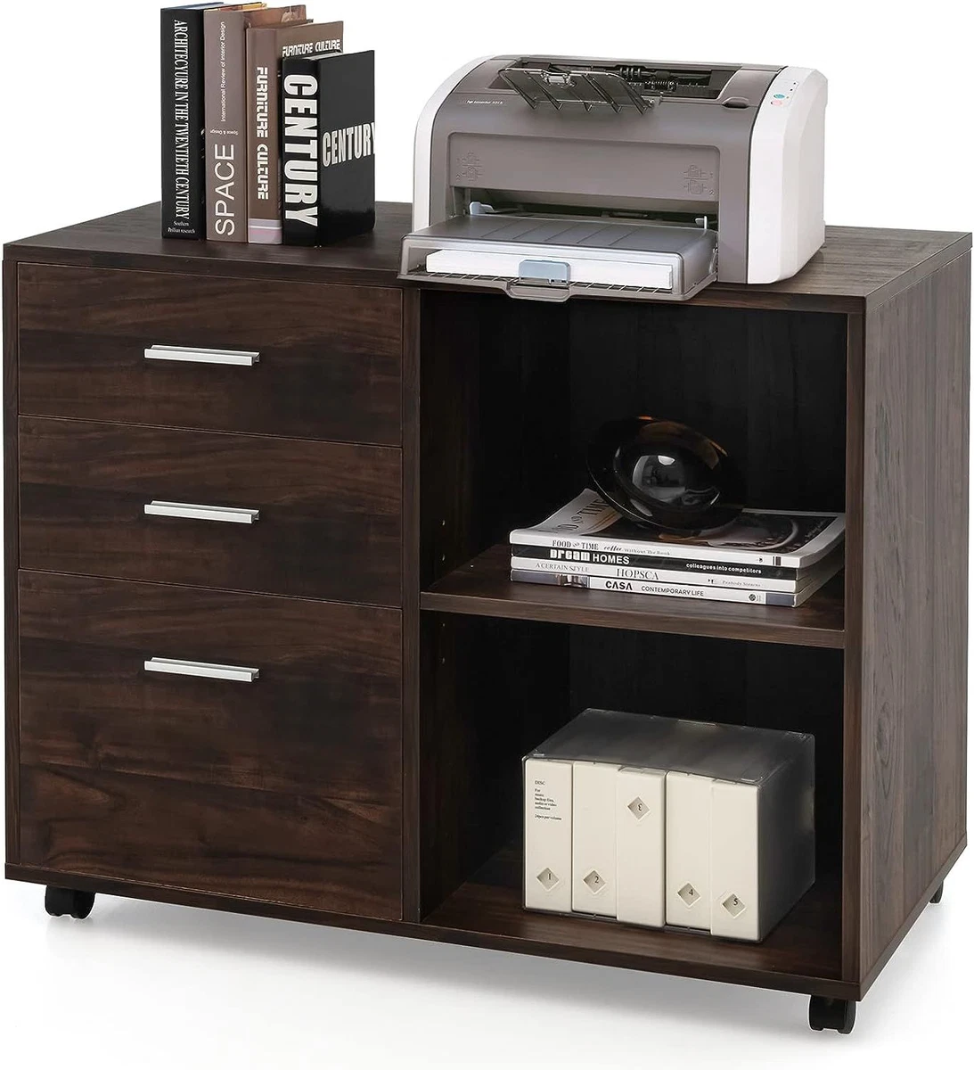 Printer table with file drawer deals