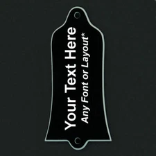 GUITAR TRUSS ROD COVER Custom Engraved Fits USA GIBSON - PERSONALIZED TEXT Black