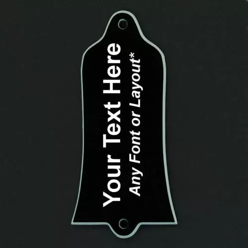 GUITAR TRUSS ROD COVER Custom Engraved Fits USA GIBSON - PERSONALIZED TEXT Black
