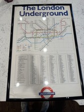 RARE 1979 LARGE QUAD POSTER MAP LONDON UNDERG...