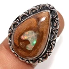 Australian Boulder Pipe Opal 925 Silver Plated Ring US 8 Elegant Gift Design GW