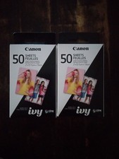 CANON ZINK PHOTO PAPER IVY ZERO INK- 2 Pack Lot of 50 SHEETS 100 Total BRAND NEW