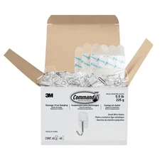 Command Small Clear Wire Hooks [Removable]: 40-pack (Clear) *40 pack