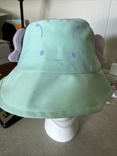 WINGED BUTTERFLY MINT GREEN BUCKET STYLE CANVAS SUN HAT FOR 3T-4T GIRL