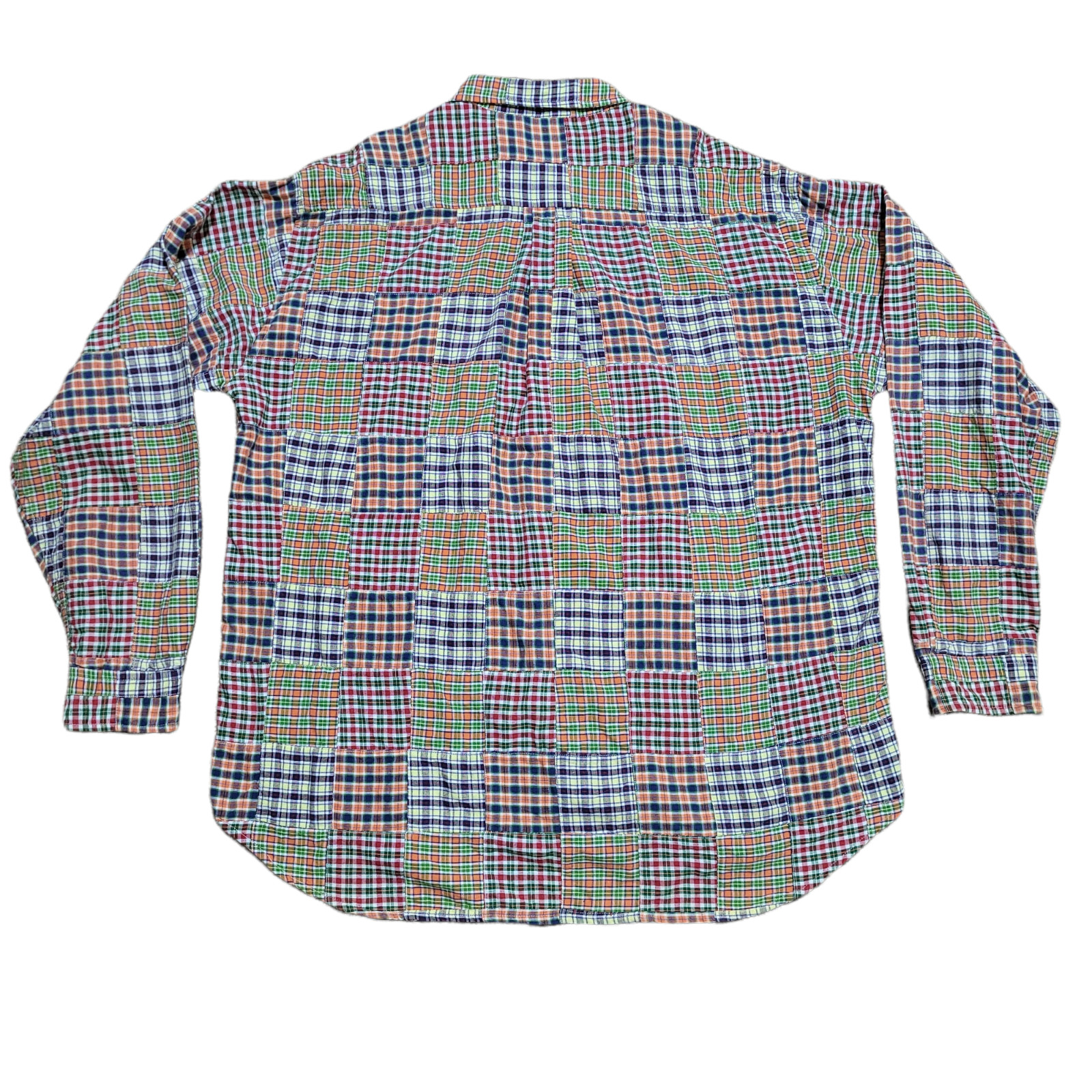 J.Crew Men L Patchwork Plaid Button Down Shirt Co… - image 8