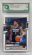 GRADE 9 - Anthony Edwards Rated Rookie - Donruss Basketball NBA 2020/21