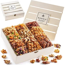 BONNIE AND POP - Nut Gift Basket | Healthy Gift of Assorted Nuts in Reusable ...