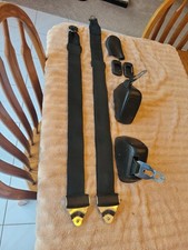 1971-1972 Gm Seat Belt Lot Black Retractorsshoulder Belts