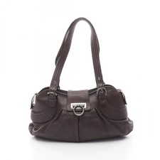 Borsa a tracolla Salvatore Ferragamo Gancini 21 6887 pelle marrone usata donna