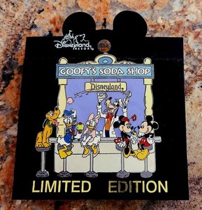 Disney Disneyland Resorts Goofy's Soda Shop Pin LE 3600 Rare Mint NWT