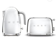 Smeg Dark Silver 1.7L Kettle and 2-Sliced Toaster BNIB