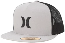 Men's Caps - Flat Brim Mesh Panel Baseball Cap Trucker Hat - Snap Back Hats f...