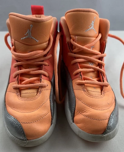 Nike Air Jordan 12 Retro Ragazze Taglia 13 Arancione Scarpe da Ginnastica Sneakers 510816 601