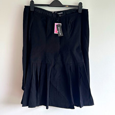 PRETTYLITTLETHING Black Off Shoulder Pleated Long Sleeve Mini Dress UK 8