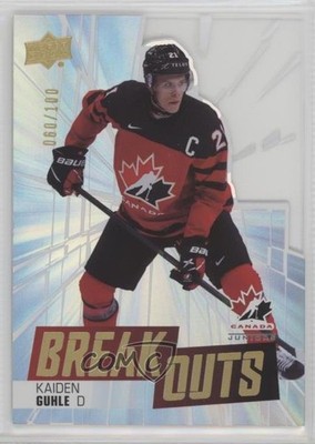 2022 Upper Deck Team Canada Juniors Breakouts 60/100 Kaiden Guhle Rookie RC 0c3