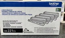 NEW GENUINE - BROTHER DR-221CL DRUM UNIT SET - 15,000 PAGES - SEALED BAGS