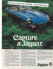 Original 1974  Jaguar E-Type Convetible vintage print ad:  "Capture a Jaguar."