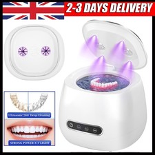 Ultrasonic Retainer Cleaner Invisalign UV Dental Pod Denture Aligner Mouth Guard
