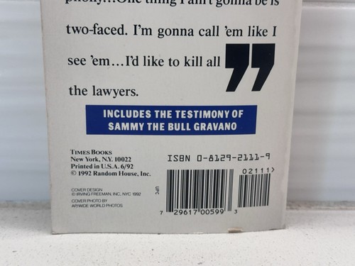 The Gotti Tapes: Foreword by Ralph Blumenthal (1992, Paperback Book) - Picture 4 of 14