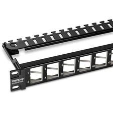 24-Port Blank Angled Keystone Shielded 1U Patch Panel, TC-KP24SA, STP, Cat6A,...