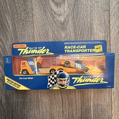 Matchbox Days of Thunder Ford 1990 Race-Car Transporter 1:64 Diecast Orange