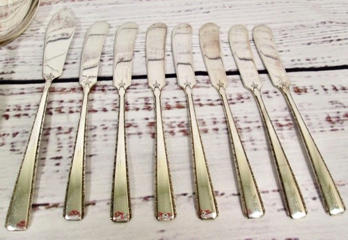 Set posate vintage nichel argento bordo rotolo art deco classico tradizionale 74 - Foto 15 di 19