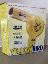 Conair Pro Yellow Bird Hair Dryer New in Open Box