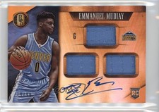 2015-16 Panini Gold Standard Rookie Jersey Triple /99 Emmanuel Mudiay Auto 19m2