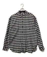 nanamica          Long sleeve shirt Navy  White S24FG032