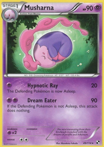 Pokemon - Musharna - 49/114 - Rare - Black and White - NM