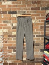 Vintage 1970s 1980s Grey Levi  s White Tab Corduroy Pants