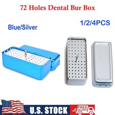 1 4PCS 72 Holes Dental FG Bur Endo File Holder Stand Autoclave Disinfection Case