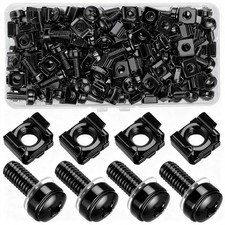 110 Pcs 55 Set Rack Mount Screws and Cage Nuts for Rack Mount Server Cabinet