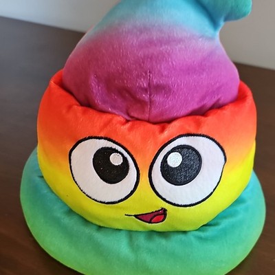 Six Flags Poop Emoji Multicolor Polyester Costume Hat Headgear, One Size