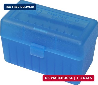 MTM 50 Round Flip-Top Rifle Ammo Box 270 Win 280 Rem 30-06, Blue