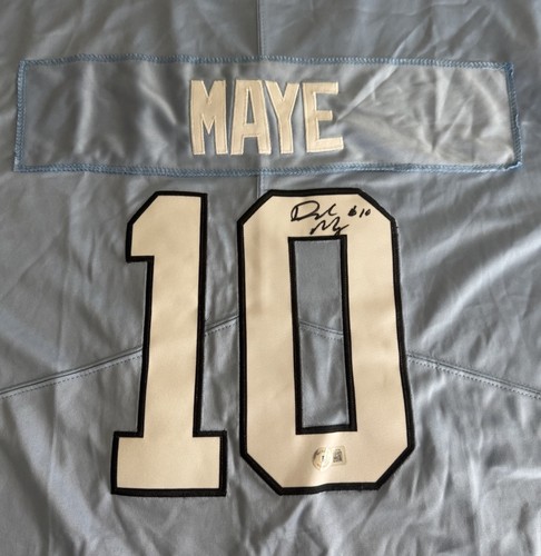 Drake Maye Autographed Signed North Carolina Tar Heels JERSEY BECKETT BAS 