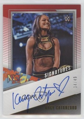 2022 Panini WWE NXT Signatures Red 34/49 Kacy Catanzaro #NS-KCZ Auto 0c3