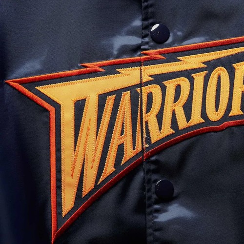 Chaqueta de satén raglán Mitchell & Ness Golden State Warriors - Talla 2XB - Imagen 4 de 4