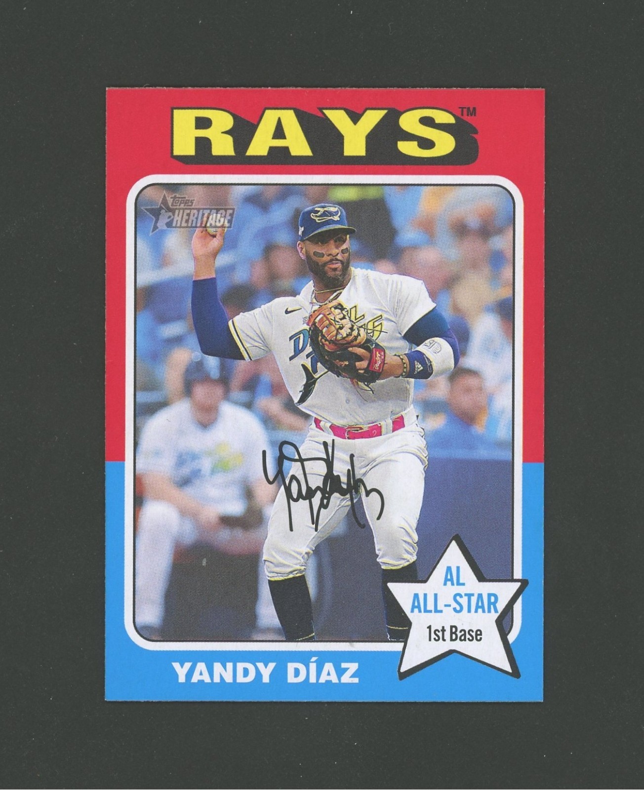 2024 Topps Heritage #175 Yandy Diaz Mini Throwback