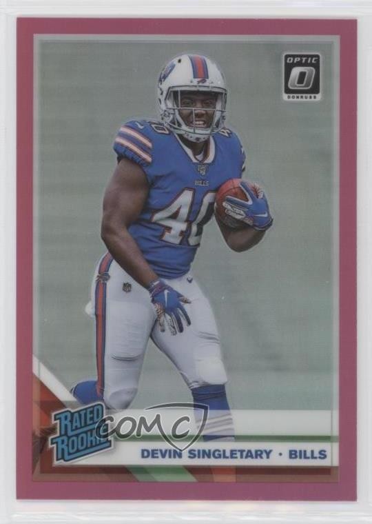 2019 Panini Donruss Optic Rated Rookie Pink Prizm Devin Singletary #178 2d0