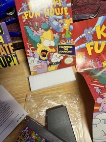 Krusty's Fun House Nintendo NES Complete In Box CIB Game Box Manual Simpsons