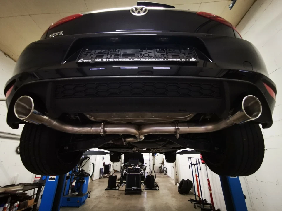 VW Golf 7 GTI Duplex Endschalldämpfer-Ersatzrohr 100mm Endrohranlage - Bild 3 von 4