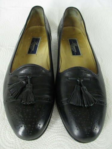 Cole Haan Bragano Mens Black Brogued Tassel Loafer