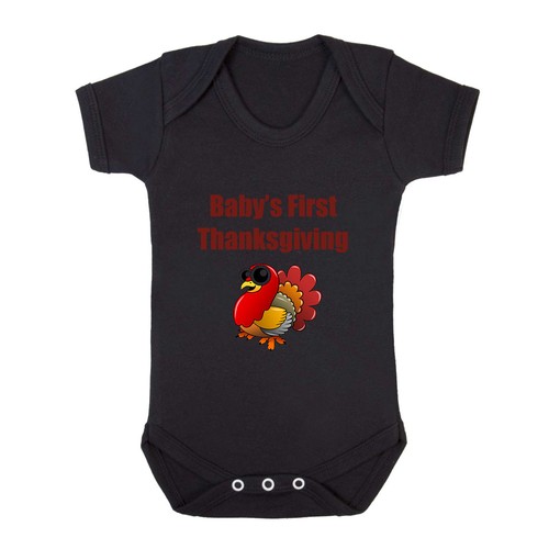 Baby's First Thanksgiving Cotton Baby Bodysuit One Piece - Picture 12 of 16