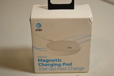 AT&T Wireless Magnetic Charging Pad 15W Qi2 Fast Charge - White