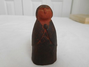Vase En Terre Cuite Signé Vers 1960